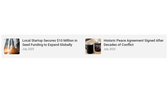 Vertical scrolling with blog/news posts with image style 2