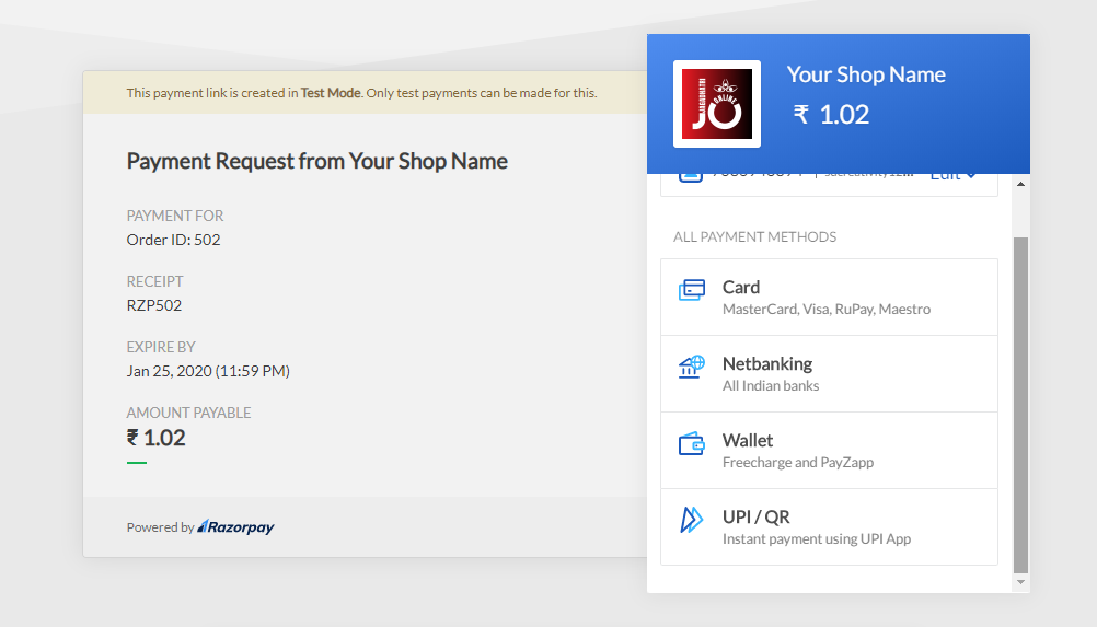 Payment Page