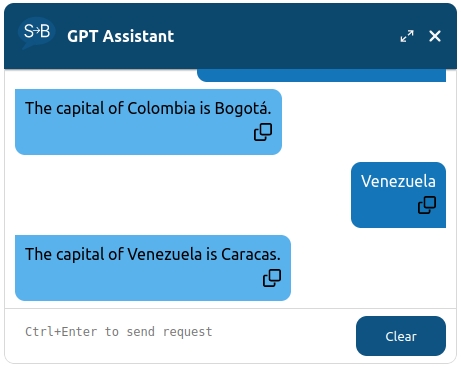 Chatbot configuration page