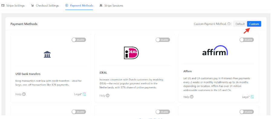 View details of all the Stripe Sessions created on your website