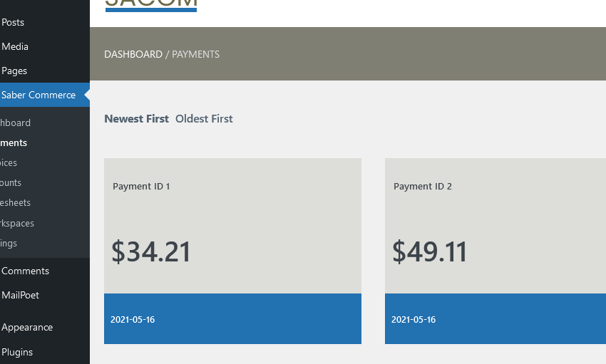 Invoice editor full view while editing a single invoice.
