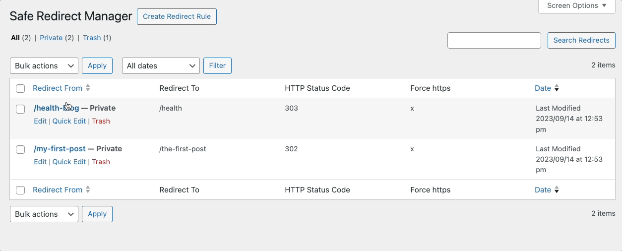 Bulk Edit to enable Force HTTPs