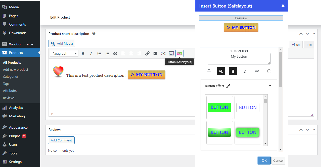 Available in block editor
