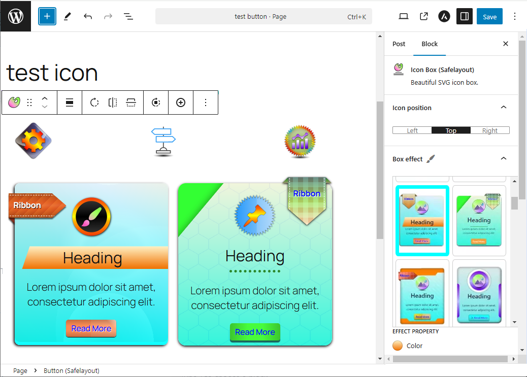 Available in block editor