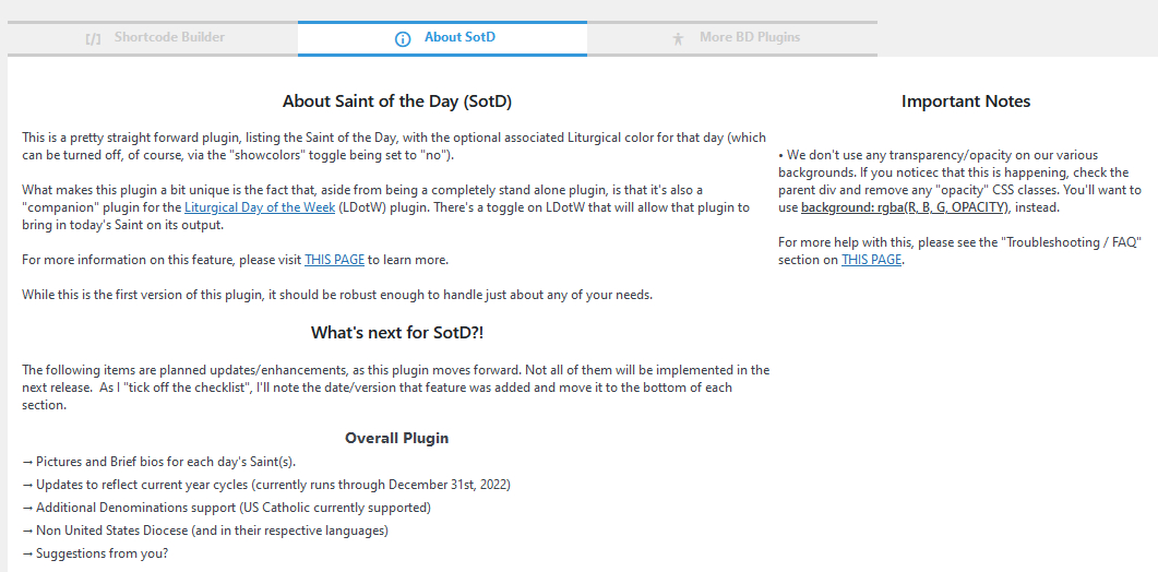 WP Admin interface
