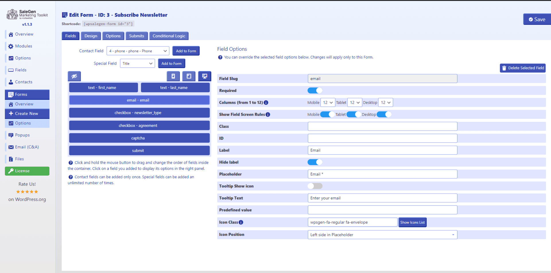 [Form Builder Watch Demo](https://wpsalegen.com/plugins/forms/#wpsalegenShowPopup_7?utm_source=wordpress&utm_medium=screenshots&utm_campaign=form_builder "Form Builder Watch Demo").
