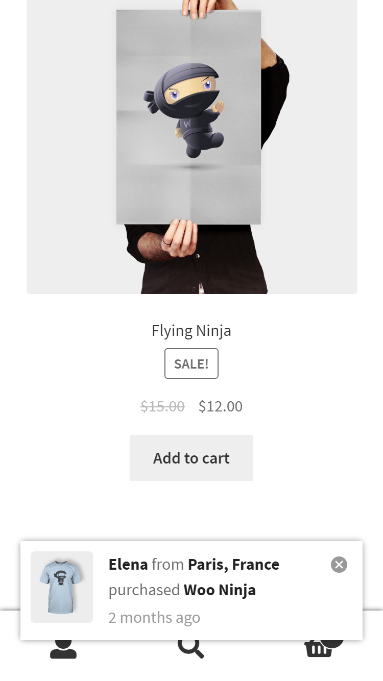 Your sale notifications will look great on mobile too.
