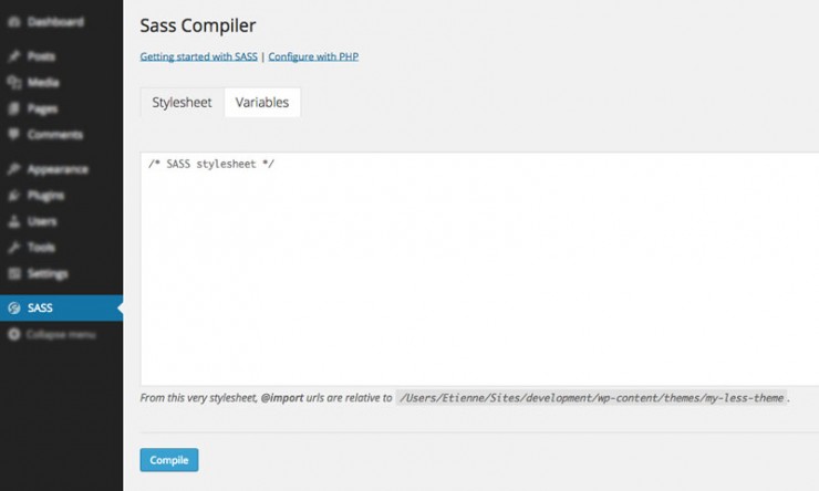 The 'Compiler' page