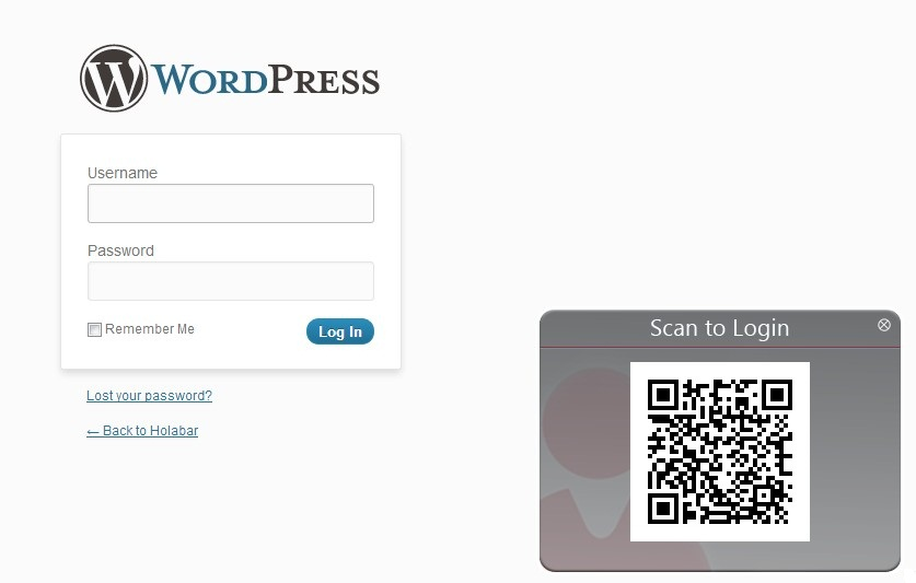 Desktop browser, The QR Code is ready for scan.