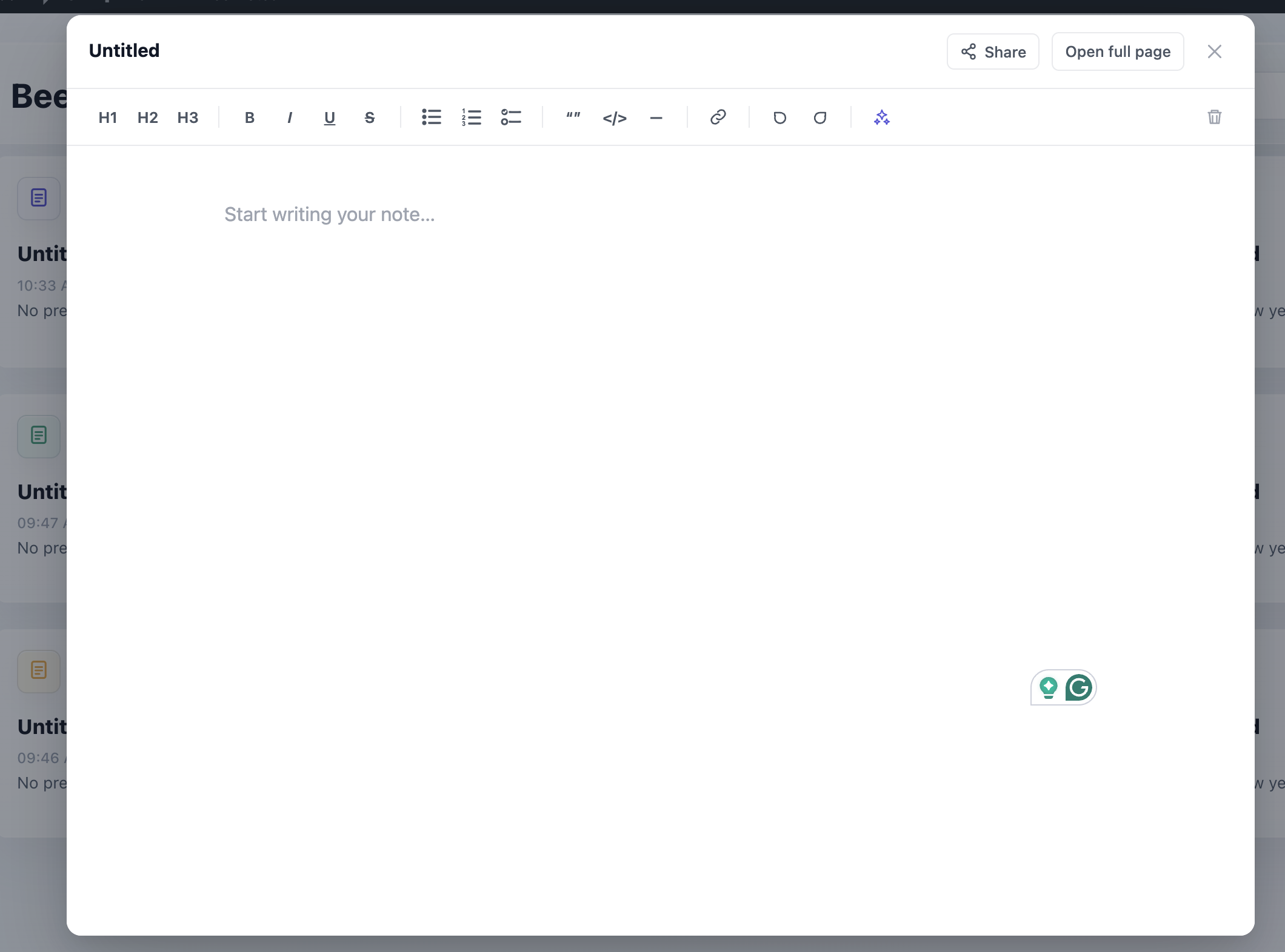 Attach notes directly to a post in the block editor sidebar.