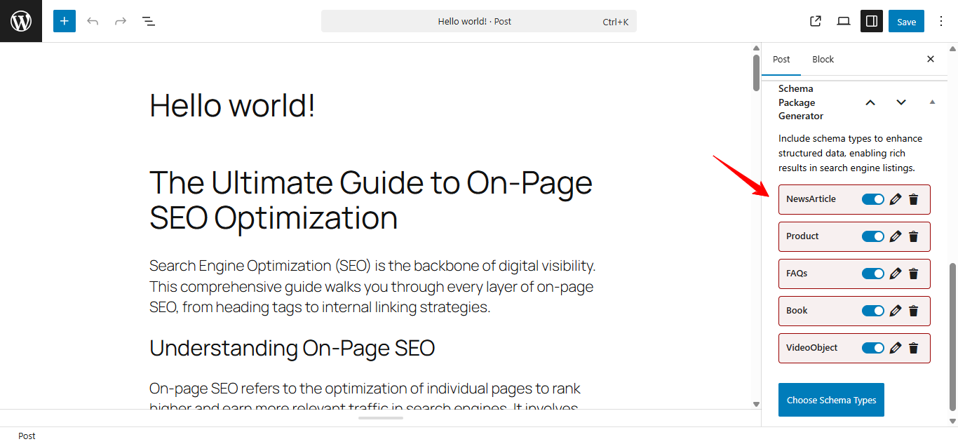 Singular schema targeting options overview