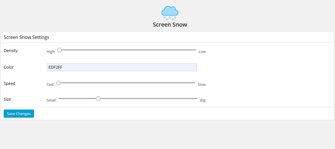 Plugin Control Panel.