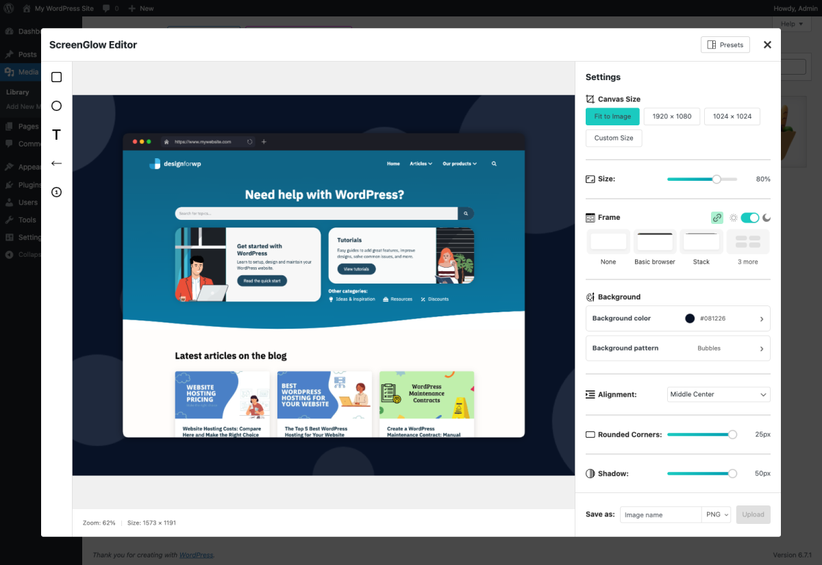 Create beautiful mockups in seconds using the Image Editor.