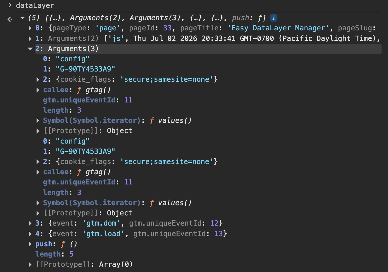 Auto-detected variables documentation