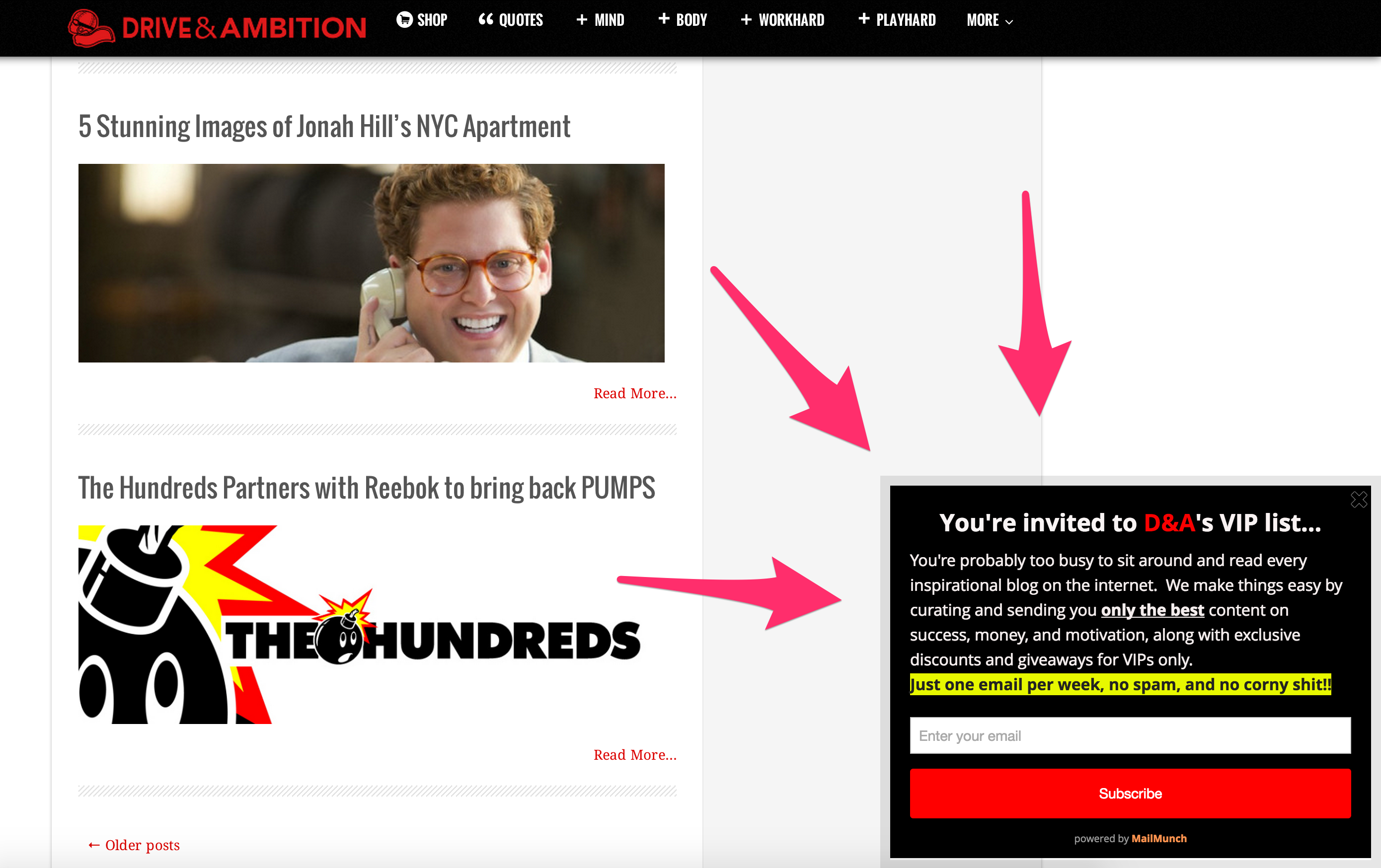 And finally, we have the scroll box form working live on your blog - increasing your subscribers :)