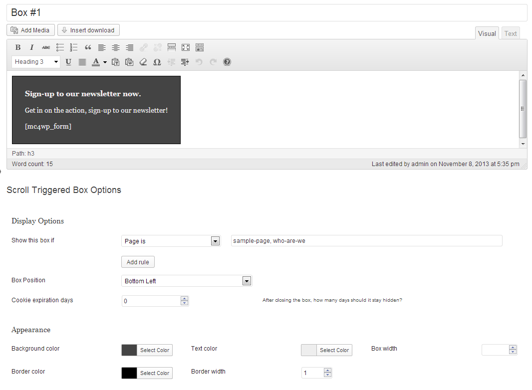 Configuring and customizing your boxes is easy.
