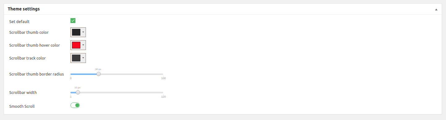 Scrollbar examples.