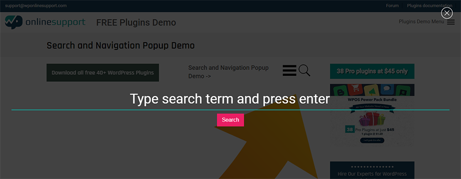 Search Popup