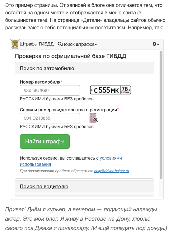 Внешинй вид плагина на сайте