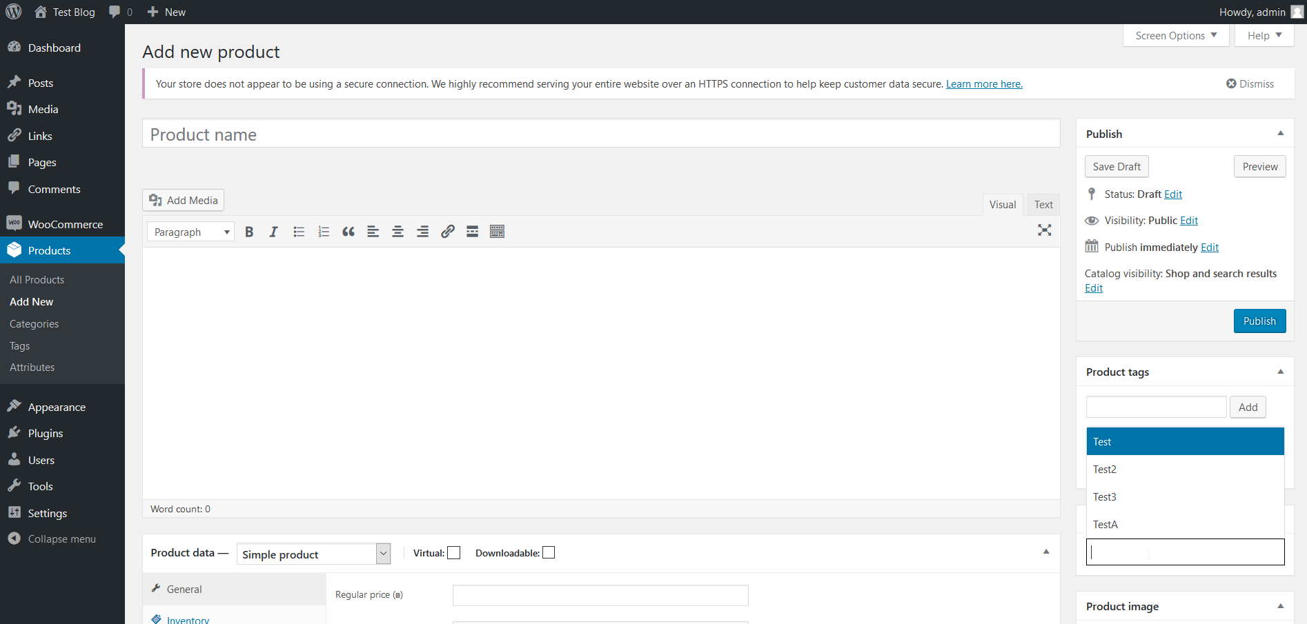 Search category in product.