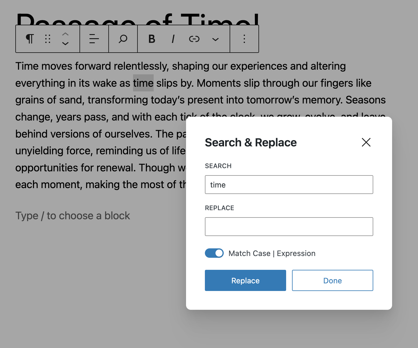 Search & Replace Toolbar icon in action - Make changes a lot quicker and get more done in less time.