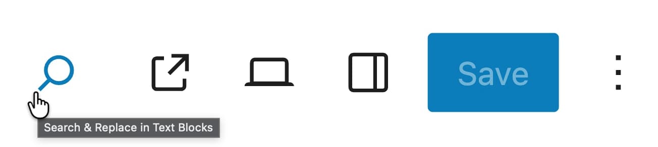 Search & Replace floating panel