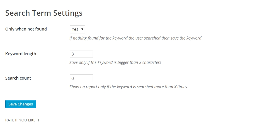 Admin options page