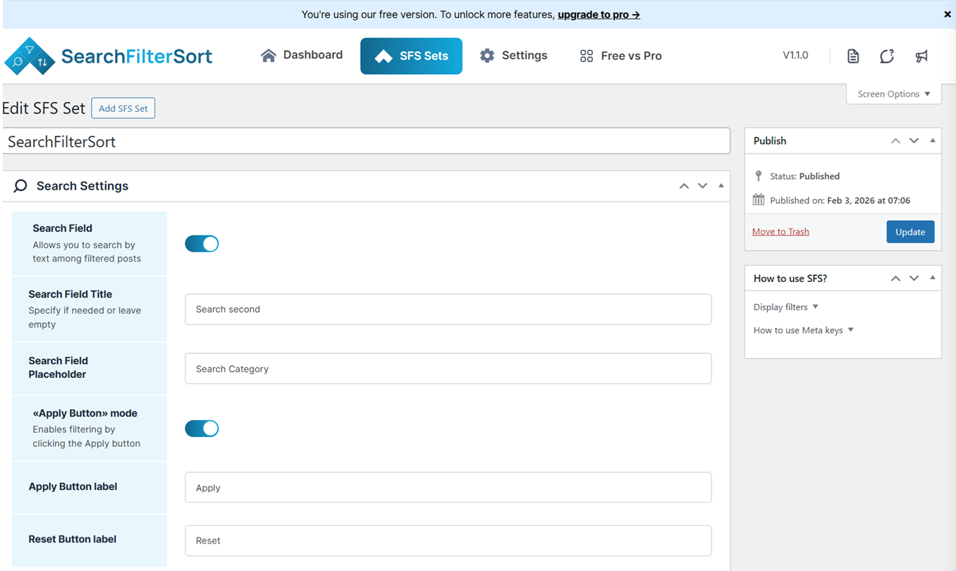 Action Button Settings screen.