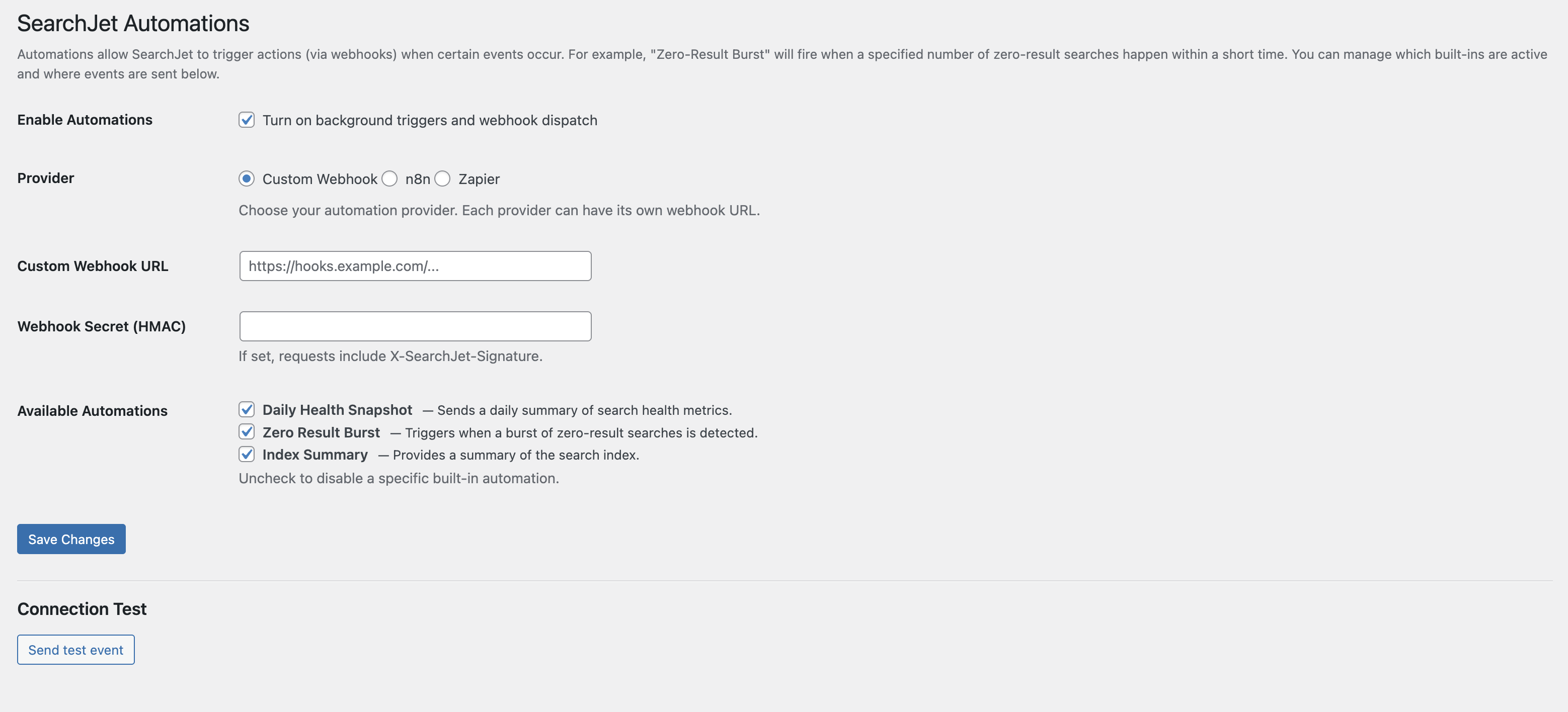 Settings panel with customizable font size, colors, borders, and image options