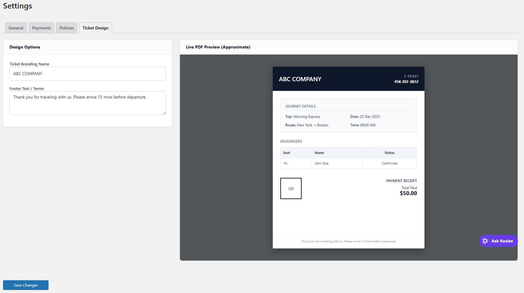 Admin: Create or edit booking