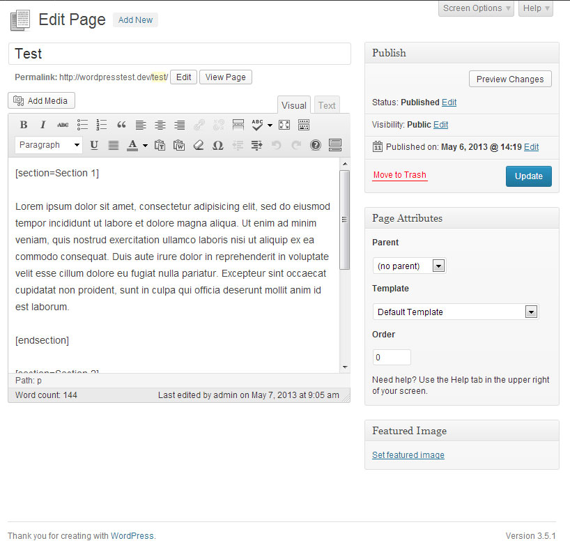 This is the tinymce button added by the plugin and the shortcode generated.