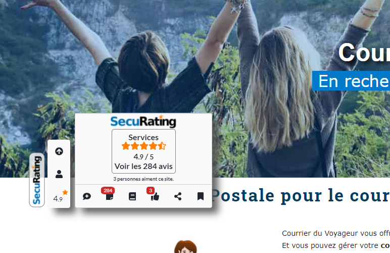 Le menu social de Securating