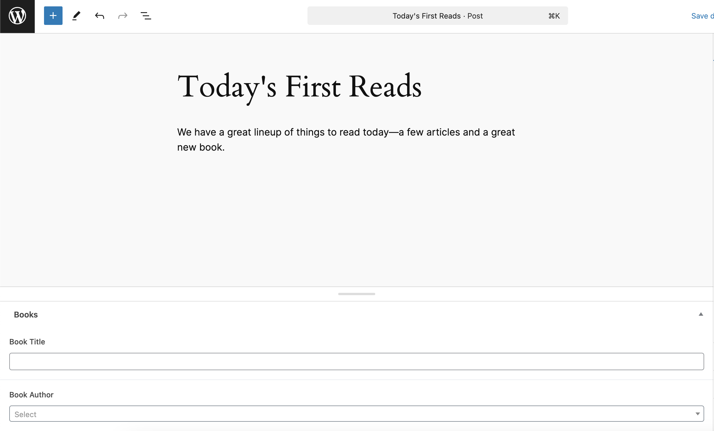 Easy to add custom content while writing.