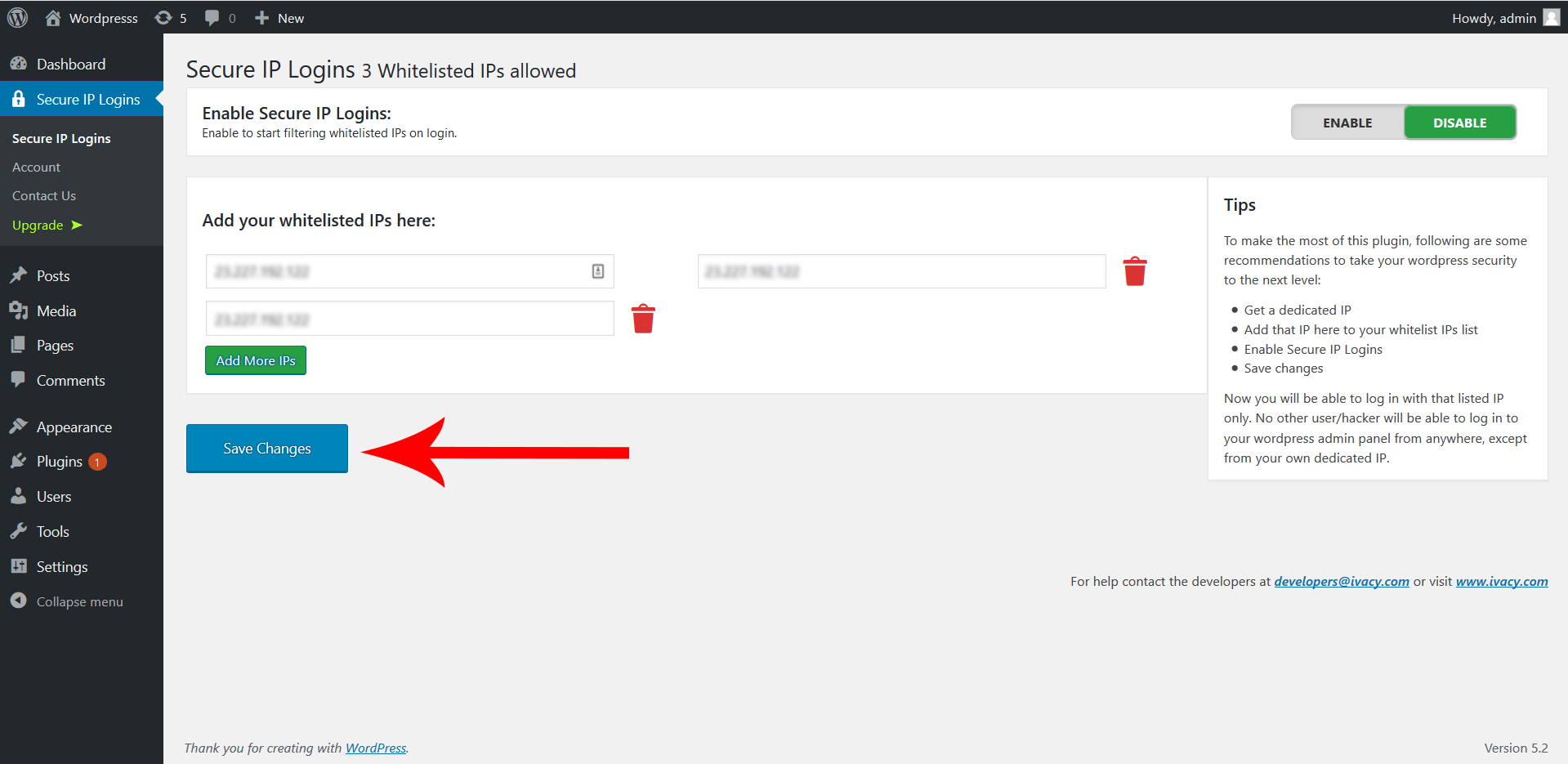 Save Changes and here you go!