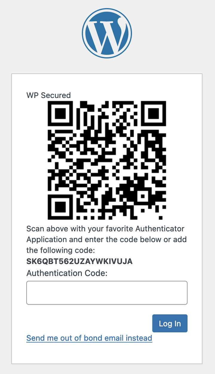 2FA login screen, user does not have enabled 2FA yet