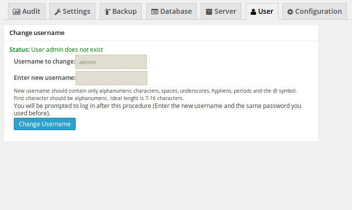 User security permissions.