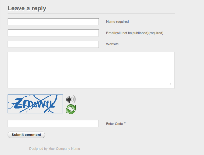 A CAPTCHA customized to use a CSS border and margin