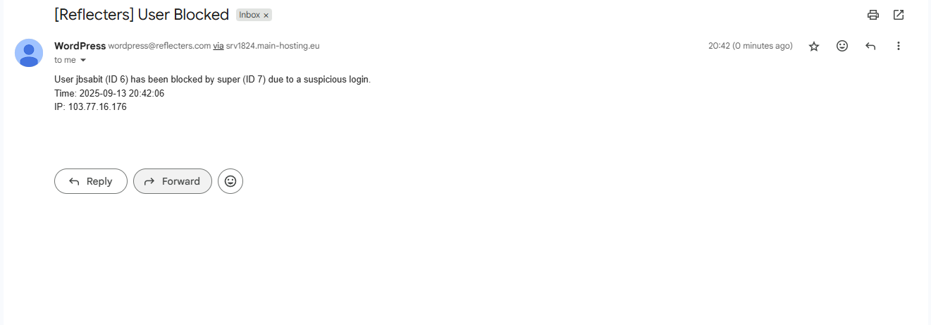 **Warning Banner**: Alert for other users when a new device logs in, with trust/block/mute options.