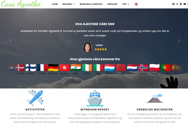 Frontpage waving flag animation.