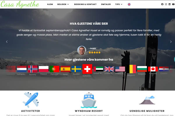 Frontpage square/rectangular flags.