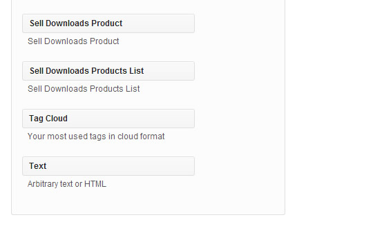 Available Widgets for Products and Products List Insertion
