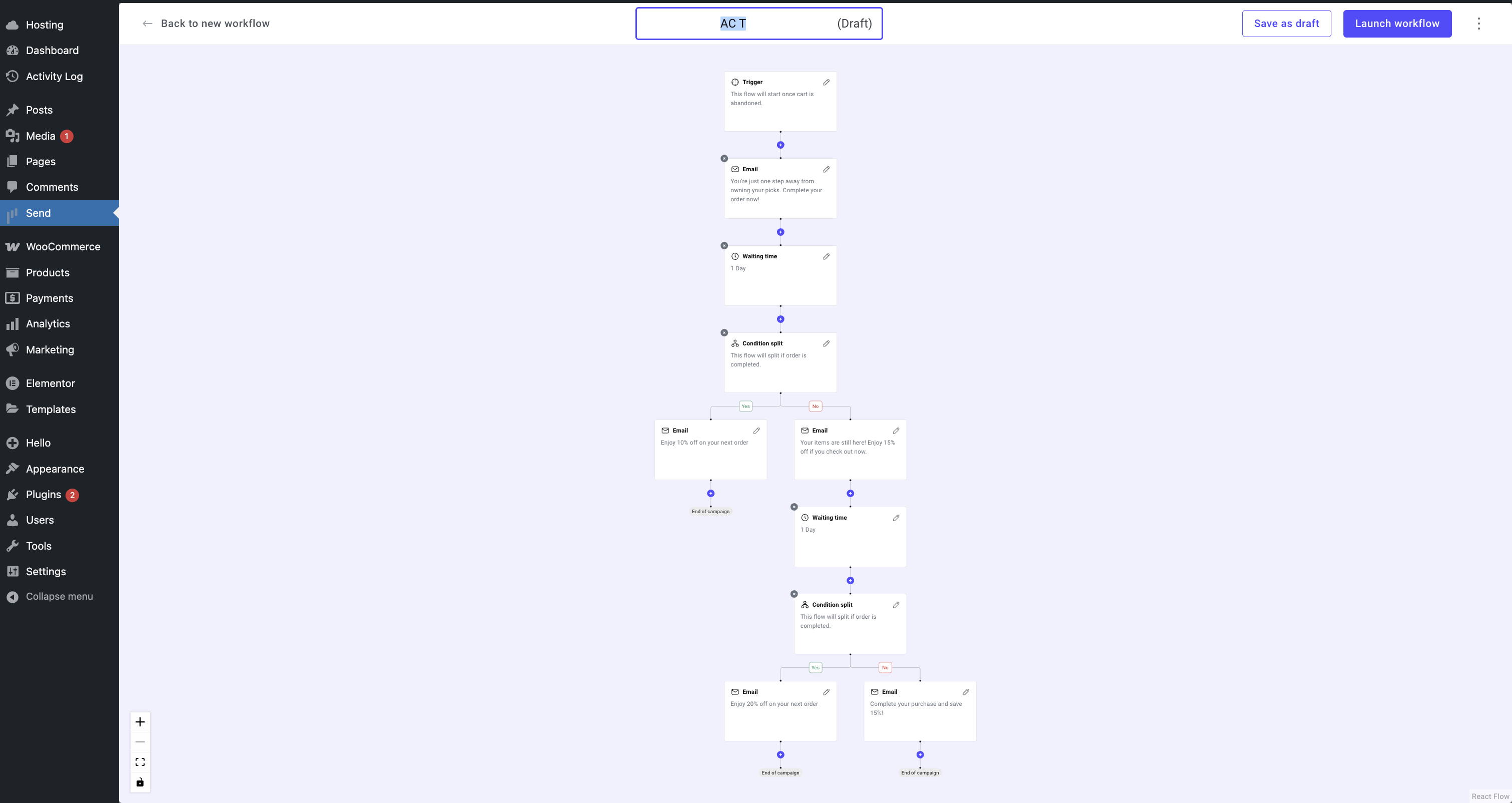 Create a campaign using a template
