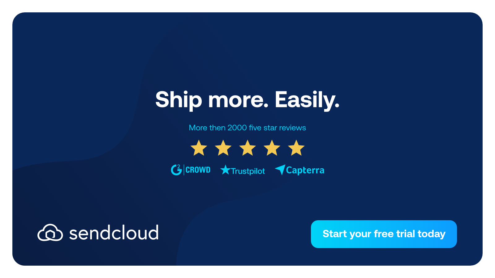 More than 2k 5-star reviews | Sendcloud