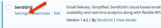 Header provided in the send test email form.