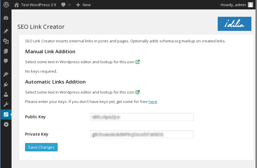 Plugin settings