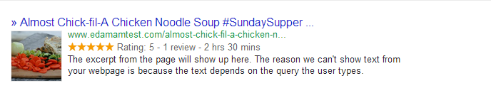 This is how your recipes will look in Google's search results