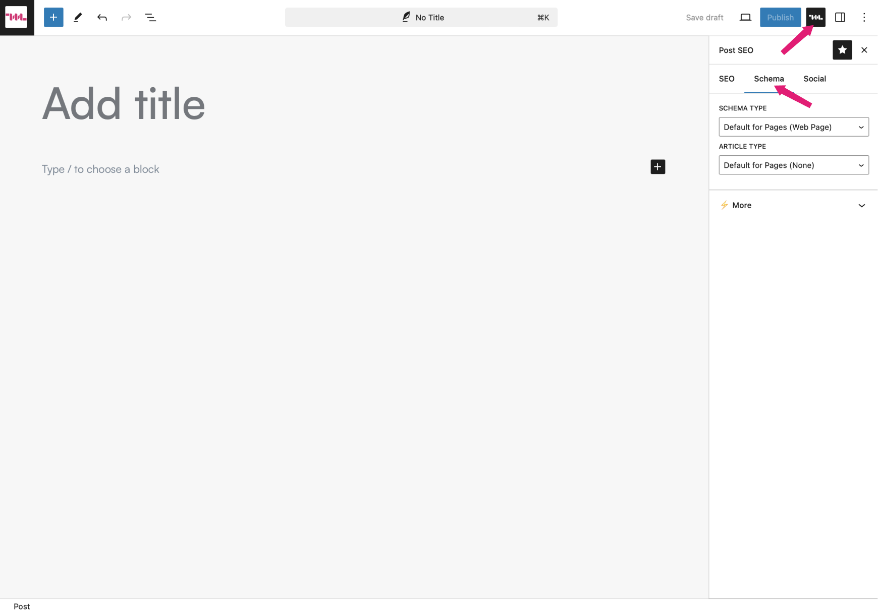 Easily select and customize schema types with SEO Ready to enhance how search engines interpret your content.