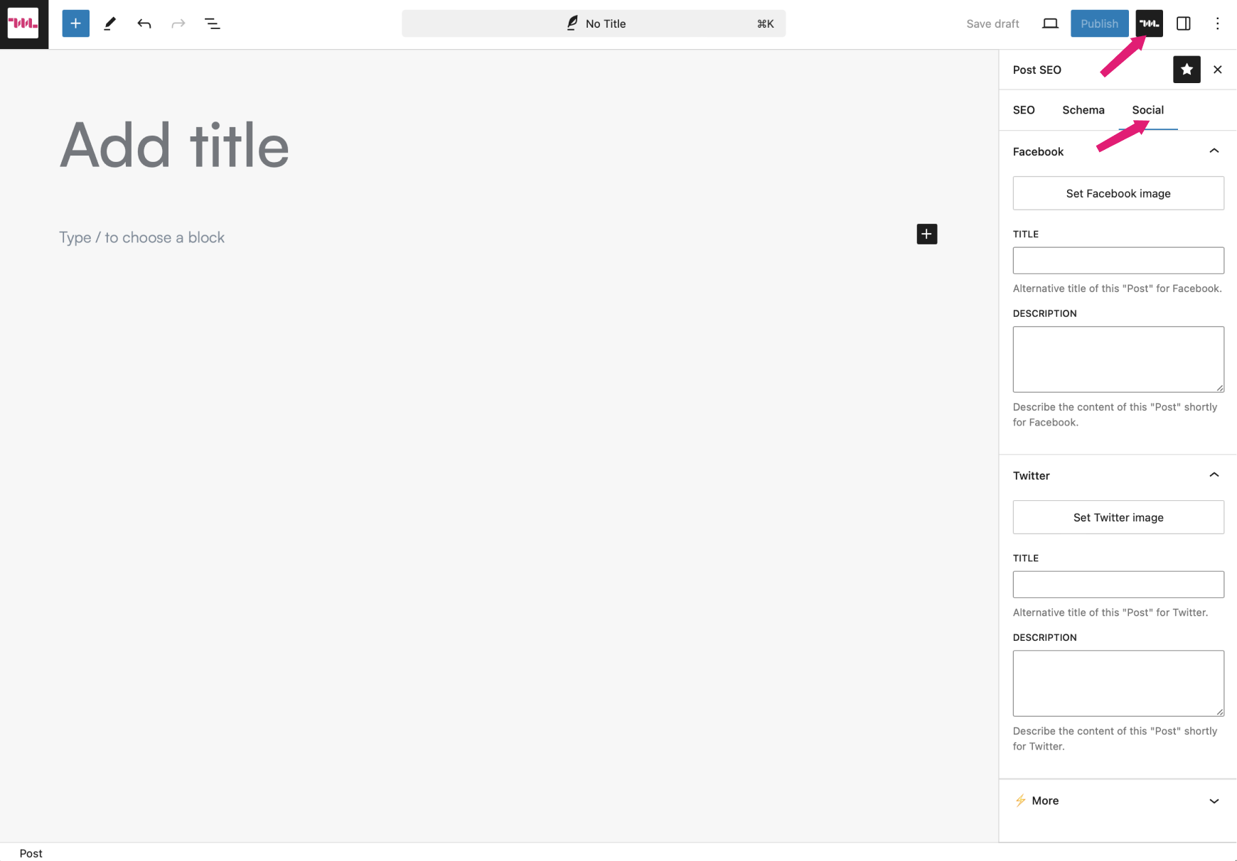 Customize how your content appears on Facebook and Twitter/X with the SEO Ready plugin's social media settings.