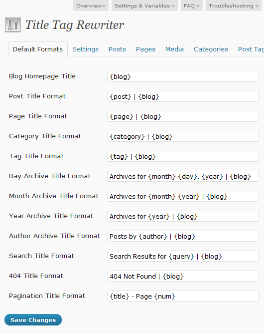 Meta Description Editor lets you set your meta descriptions all at once