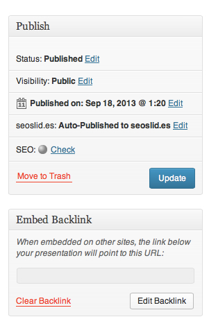 Publish to seoslid.es & Control Your Backlinks